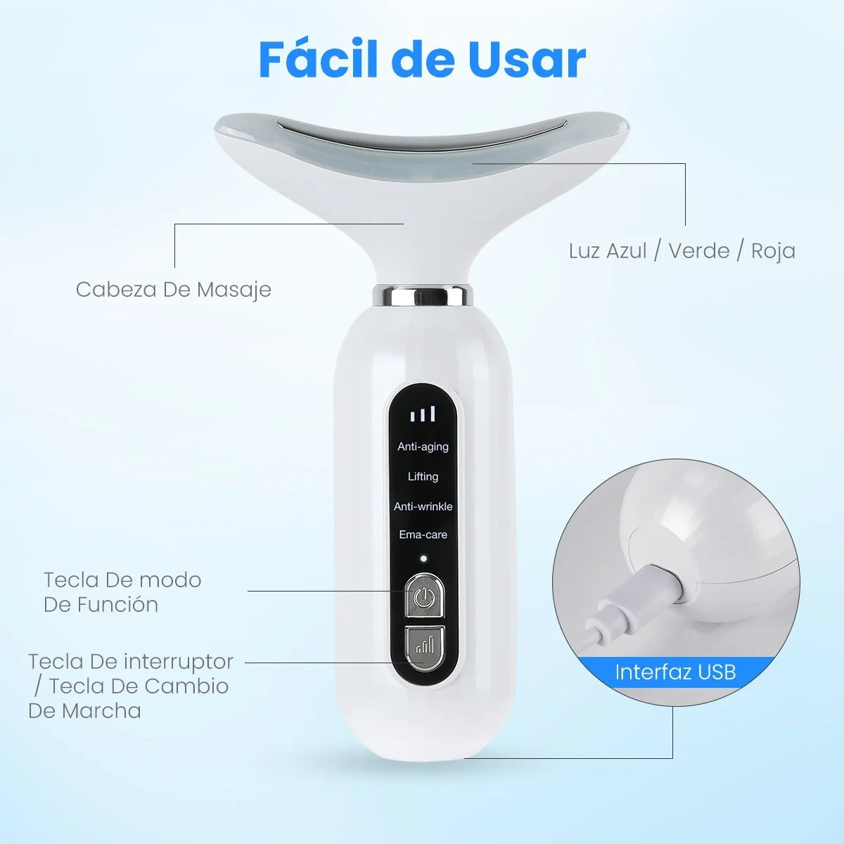 Masajeador Facial Lifting De Papada